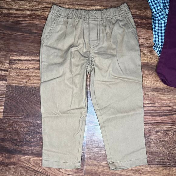 NEW Carters Outfits, Plaid Flannel and Plaid Button Down with Bow Tie 24 Months - Picture 3 of 6